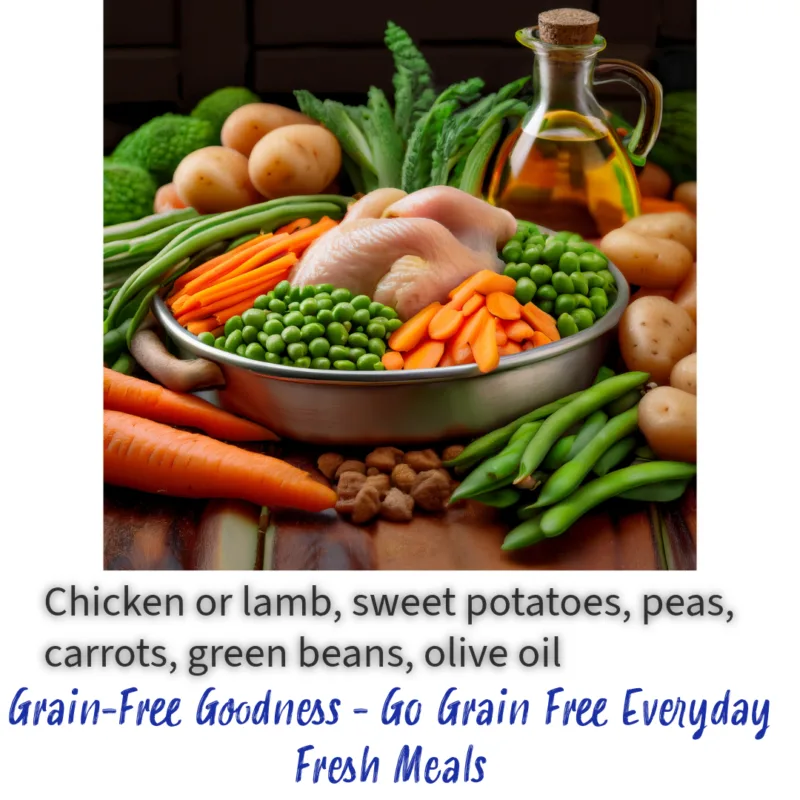 Why choose this? Fresh, balanced meals delivered every morning, tailored to your pet’s needs. No more guesswork—just wholesome nutrition daily. Key Ingredients: Chicken or beef, sweet potatoes, carrots, peas, green beans, olive oil Seasonal Adaptation: Winter: Root veggies & bone broth Summer: Light proteins & greens Benefits: ✔ Ideal for grain sensitivities ✔ Supports muscle growth ✔ High in clean energy
