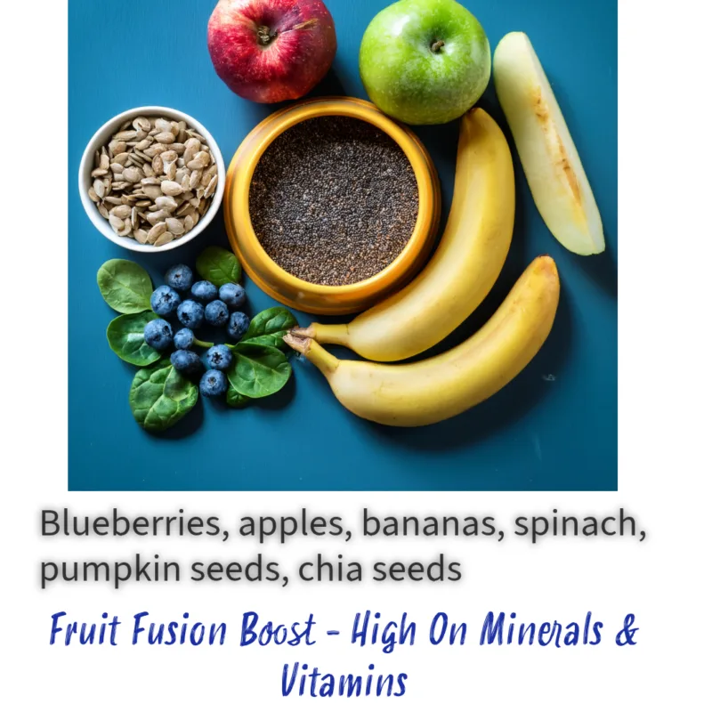 Why choose this? Fresh, balanced meals delivered every morning, tailored to your pet’s needs. No more guesswork—just wholesome nutrition daily. Key Ingredients: Blueberries, apples, bananas, spinach, chia seeds, pumpkin seeds Seasonal Adaptation: Winter: Apples, bananas, spinach Summer: Watermelon, berries, mint Benefits: ✔ High in antioxidants ✔ Vitamin-rich snack ✔ Natural fiber source