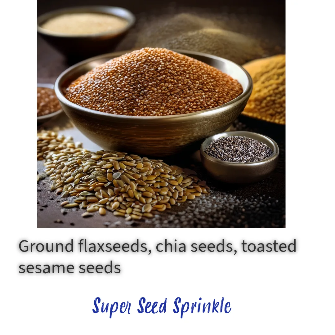 Why choose this? Fresh, balanced meals delivered every morning, tailored to your pet’s needs. No more guesswork—just wholesome nutrition daily. Key Ingredients: Ground flaxseeds, chia seeds, toasted sesame Seasonal Adaptation: Winter: Mixed with warming herbs Summer: Light sprinkle on cooling meals Benefits: ✔ Omega-3 for skin & coat ✔ Boosts immunity ✔ Supports digestion